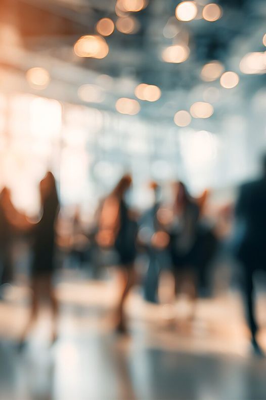 Abstract people walking