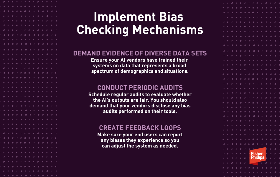 Implement Bias Checking Mechanisms Infographic